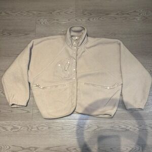 FP Movement Free People Sherpa Fleece Jacket Beige Women's Size S